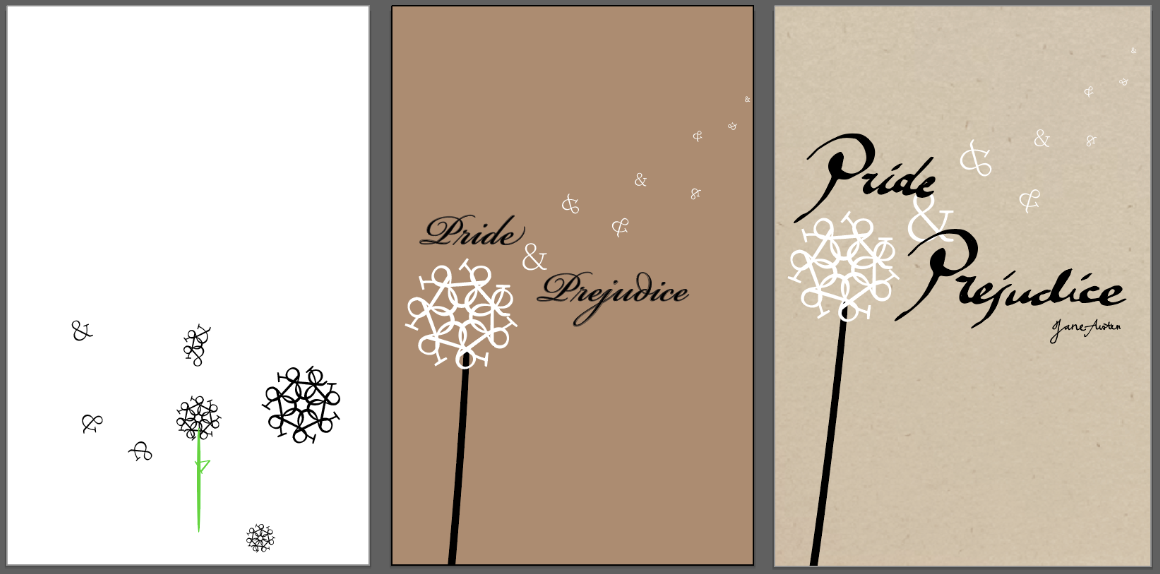 Book cover design process exploration