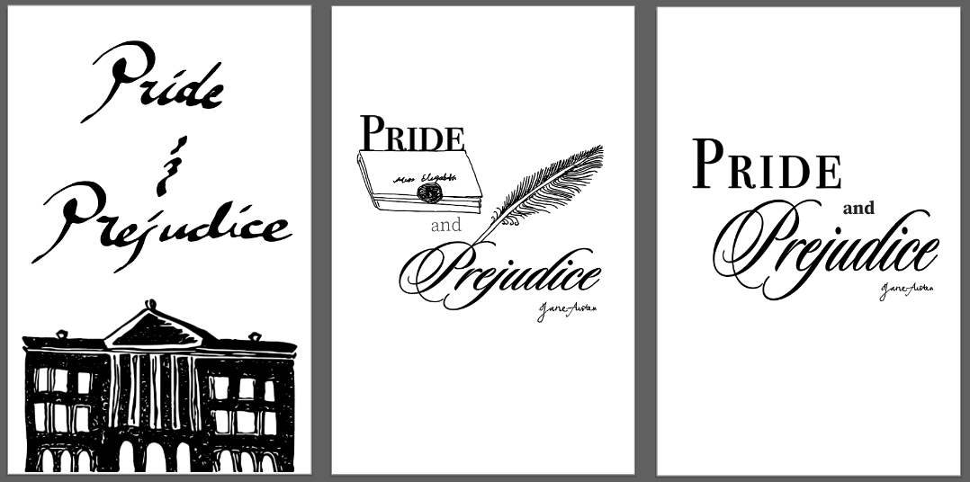 Book cover typography and layout studies