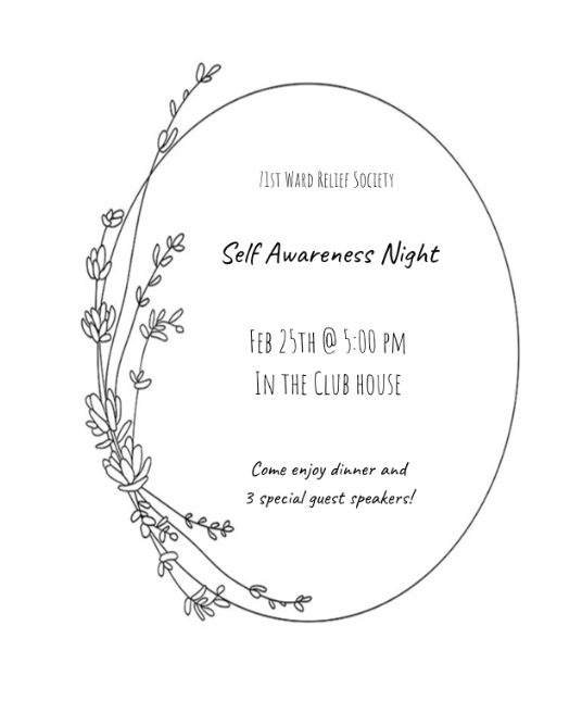 image of self awareness night flyer