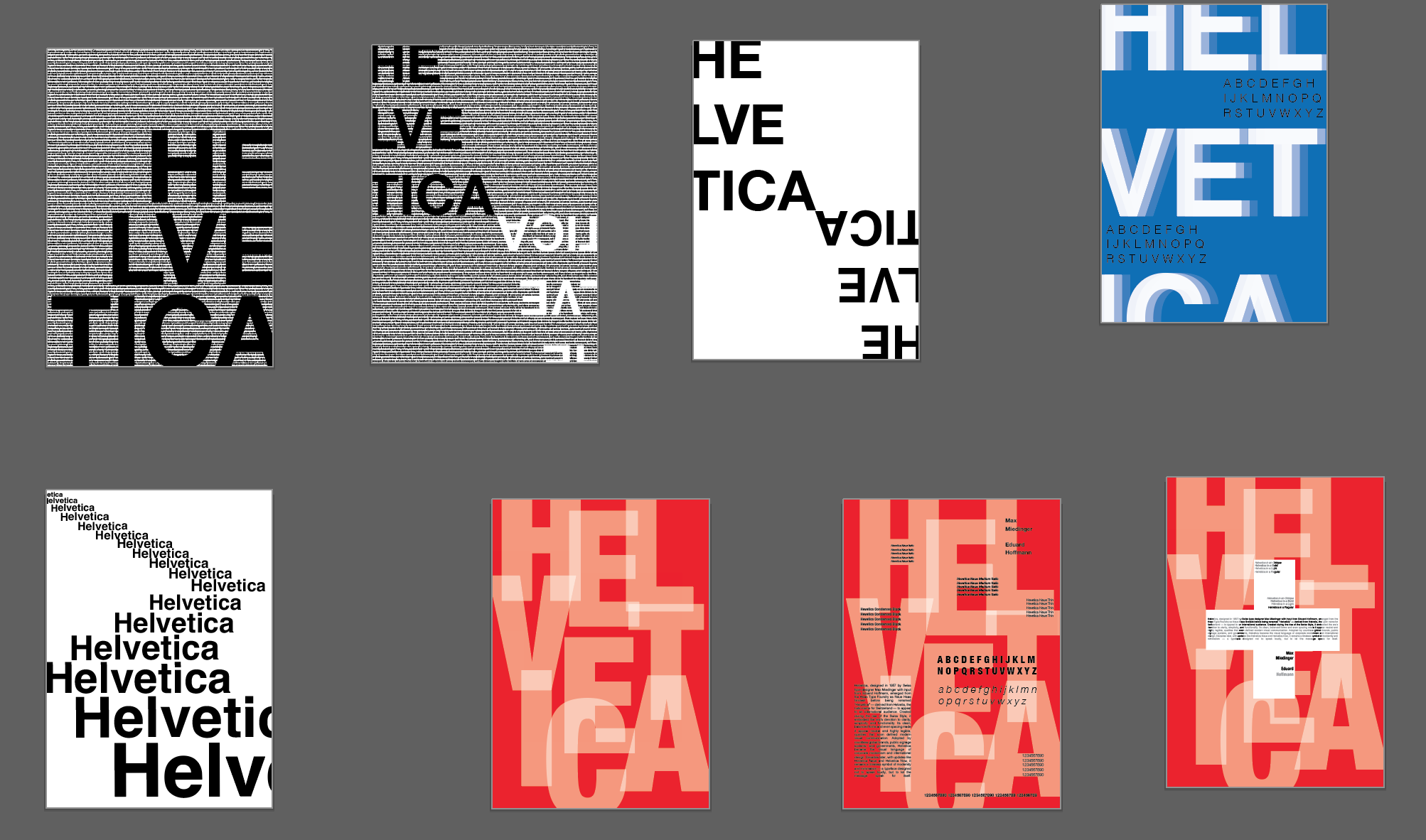 Helvetica letterform process