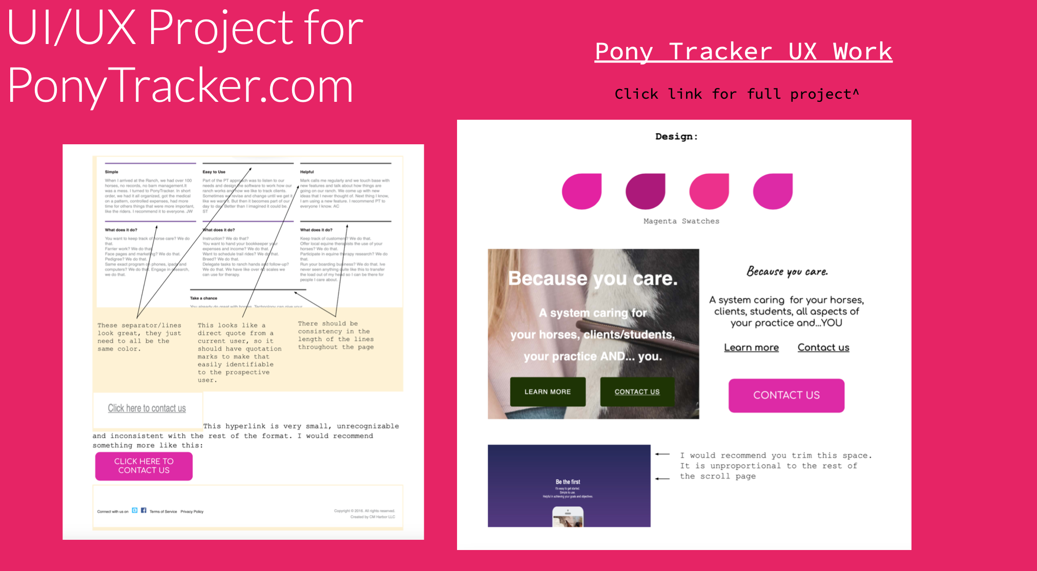 image of pony tracker app