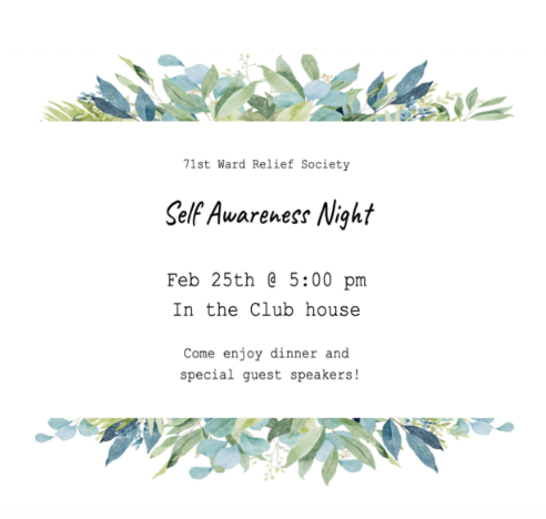 image of a self awareness night flyer
